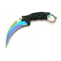 Cutit de vanatoare DEPOX®, Rainbow Fade, 19 cm, otel, multicolor