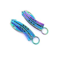 Set de doua bricege fluture karambit, DEPOX®, otel inoxidabil, 22 cm, multicolor