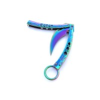 Set de doua bricege fluture karambit, DEPOX®, otel inoxidabil, 22 cm, multicolor