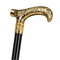 Baston de mers, decorativ, DEPOX®, metalic, 90 cm, auriu/negru