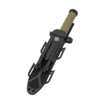 Cutit cu amnar si ascutitor , 32 cm, teaca multifunctionala, verde military Cutit cu amnar si ascutitor , 32 cm, teaca multifunctionala, verde military