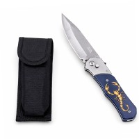 Set de doua cutite automate, DEPOX®, design compact, 24 cm, bleumarin