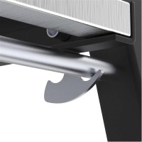 Scara pliabila aluminiu 4 trepte, antiderapanta, compacta, negru, 138 cm
