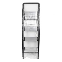 Scara pliabila aluminiu 4 trepte, antiderapanta, compacta, negru, 138 cm