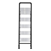 Scara pliabila aluminiu 5 trepte, antiderapanta, compacta, negru, 157 cm