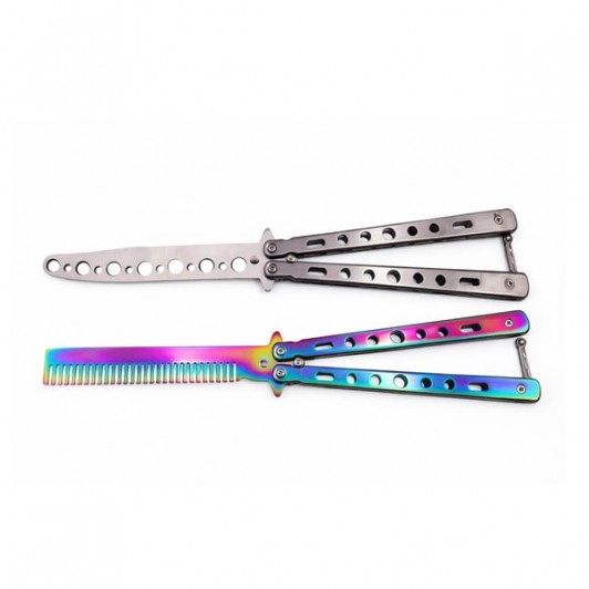 Set briceag fluture de antrenament + pieptene tip fluture, otel rezistent, 22.5 cm Set briceag fluture de antrenament + pieptene tip fluture, otel rezistent, 22.5 cm