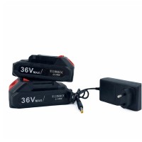 Fierăstrău mini cu lanț, 36V, DEPOX®, 2 acumulatori, 2 lanțuri, LED, negru/galben