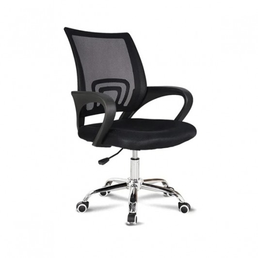 Scaun pentru birou, rotativ, 57 x 51 x 90 cm, negru
