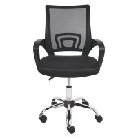 Scaun pentru birou, rotativ, 57 x 51 x 90 cm, negru