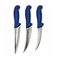 Set cutite profesionale macelarie 8 piese, DEPOX®, otel inoxidabil, multicolor