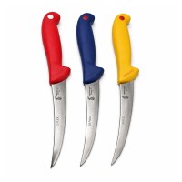 Set cutite profesionale macelarie 8 piese, DEPOX®, otel inoxidabil, multicolor