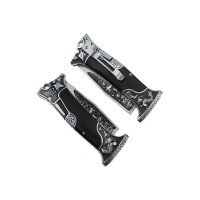 Set de 2 cutite pliabil de vanatoare, DEPOX®, 23 cm, negru