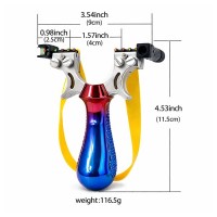 Praștie profesională metalica cu laser, DEPOX®, pentru vânătoare și tir outdoor, rosu/albastru, 11.5