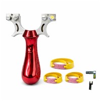 Praștie profesională PVC cu laser, pentru vânătoare și tir outdoor, rosu, 11.5 cm