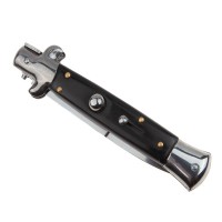 Briceag automat, otel inoxidabil, 22 cm, negru
