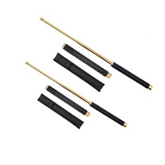 Set doua bastoane telescopice pliabile, DEPOX®, 65 cm si 52 cm, maner antiderapant, husa inclusa