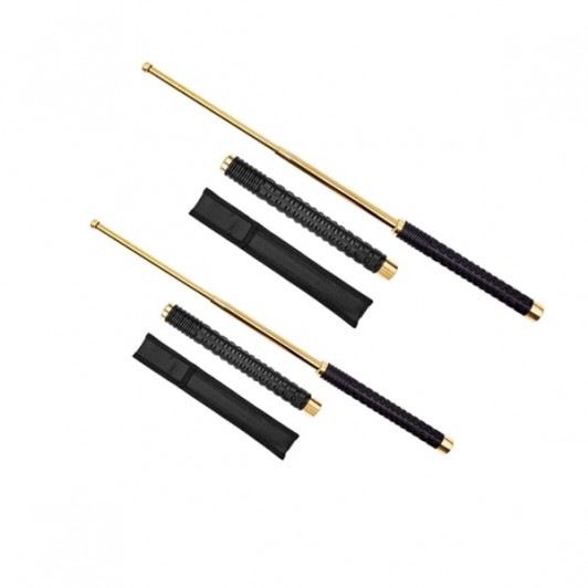 Set doua bastoane telescopice pliabile, DEPOX®, 65 cm si 52 cm, maner antiderapant, husa inclusa