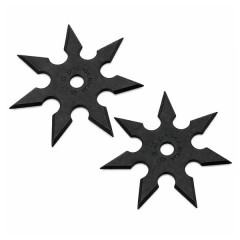Set doua stele de aruncat DEPOX®, 7 colturi, metalic, negru, 9.5 cm