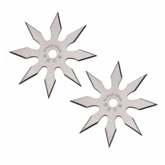 Set doua stele de aruncat, 8 colturi, otel inoxidabil, 10 cm , argintiu