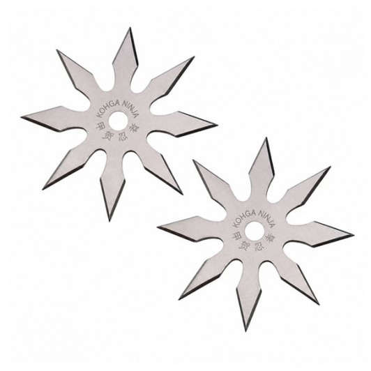 Set doua stele de aruncat, 8 colturi, otel inoxidabil, 10 cm , argintiu