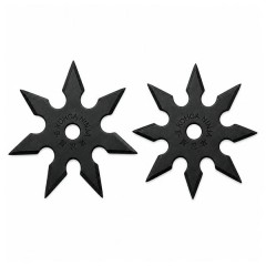Set doua stele de aruncat DEPOX®, 7 și 8 colțuri, metalic, negru, 10 cm