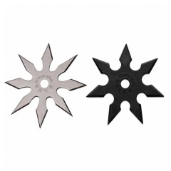 Set doua stele de aruncat DEPOX®, 7 și 8 colțuri, metalic, negru/argintiu, 10 cm