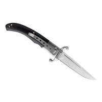 Briceag pliabil, lamă din oțel inoxidabil 420, mâner lemn și metal, 23.5 cm, negru Briceag pliabil, lamă din oțel inoxidabil 420, mâner lemn și metal, 23.5 cm, negru