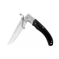 Briceag pliabil, lamă din oțel inoxidabil 420, mâner lemn și metal, 23.5 cm, negru Briceag pliabil, lamă din oțel inoxidabil 420, mâner lemn și metal, 23.5 cm, negru