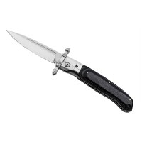 Briceag pliabil, lamă oțel inoxidabil 420, mâner lemn și metal, 23.5 cm