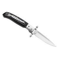 Briceag pliabil, lamă oțel inoxidabil 420, mâner lemn și metal, 23.5 cm