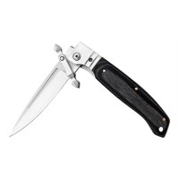 Briceag pliabil, lamă oțel inoxidabil 420, mâner lemn și metal, 23.5 cm