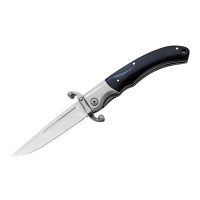 Set de doua bricege pliabile DEPOX®, lamă din oțel inoxidabil, mâner lemn, 23.5 cm, negru