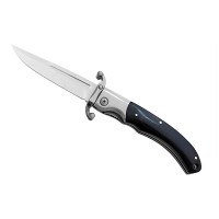 Set de doua bricege pliabile DEPOX®, lamă din oțel inoxidabil, mâner lemn, 23.5 cm, negru