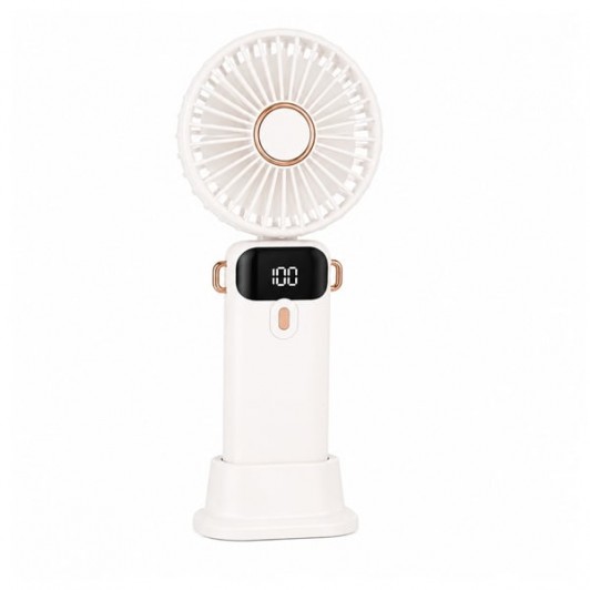 Ventilator portabil USB reîncărcabil, DEPOX®, silențios cu 5 trepte de viteză, alb Ventilator portabil USB reîncărcabil, DEPOX®, silențios cu 5 trepte de viteză, alb