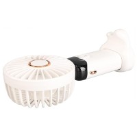 Ventilator portabil USB reîncărcabil, silențios cu 5 trepte de viteză, alb