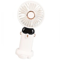 Ventilator portabil USB reîncărcabil, silențios cu 5 trepte de viteză, alb