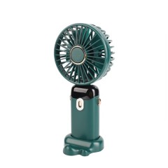 Ventilator portabil USB reîncărcabil, DEPOX®, silențios cu 5 trepte de viteză, verde