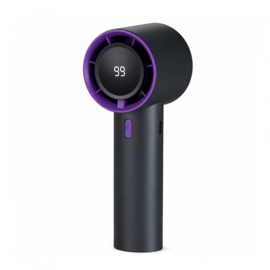 Ventilator Turbo Portabil DEPOX®, 99 Viteze cu Afișaj LED – Reîncărcabil USB, negru
