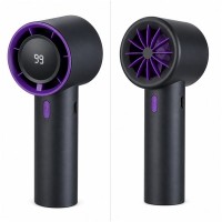 Ventilator Turbo Portabil DEPOX®, 99 Viteze cu Afișaj LED – Reîncărcabil USB, negru