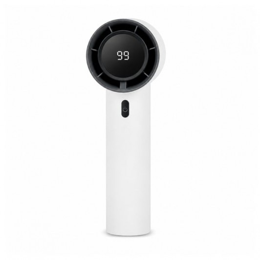 Ventilator Turbo Portabil DEPOX®, 99 Viteze cu Afișaj LED – Reîncărcabil USB, alb