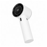 Ventilator Turbo Portabil, 99 Viteze cu Afișaj LED – Reîncărcabil USB, alb
