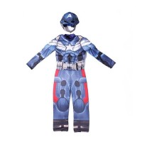 Set costum Captain America cu Muschi + Scut Supererou 30 cm, DEPOX®, 7-9 ani , 120-130 cm
