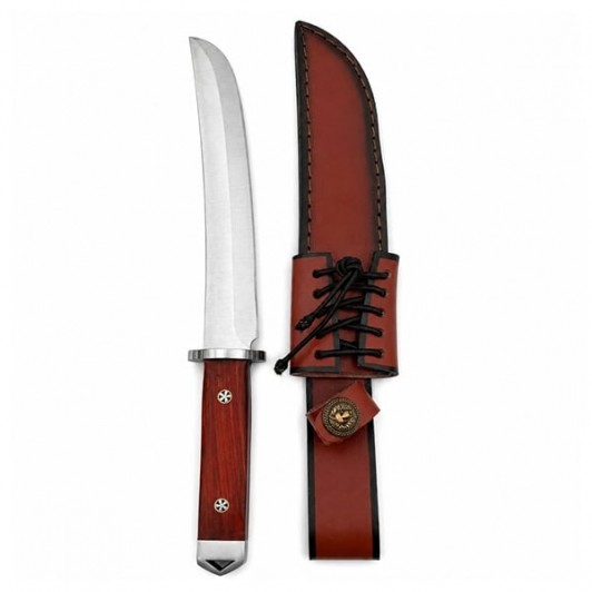 Cutit de vanatoare, DEPOX®, teaca piele, maner lemn, 35 cm Cutit de vanatoare, DEPOX®, teaca piele, maner lemn, 35 cm