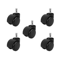 Set baza pentru si role pentru scaun de birou DEPOX®, PVC, 5 bucati, negru, 64 cm Set baza pentru si role pentru scaun de birou DEPOX®, PVC, 5 bucati, negru, 64 cm