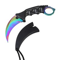 Set cutit karambit si spray paralizant DEPOX®, Rainbow Blade, 25 cm - Copie