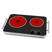 Plită Electrică Dublă DEPOX®, 6000W, 2 Zone de Gătit Independente, Suprafață din Sticlă Termoreziste Plită Electrică Dublă DEPOX®, 6000W, 2 Zone de Gătit Independente, Suprafață din Sticlă Termoreziste