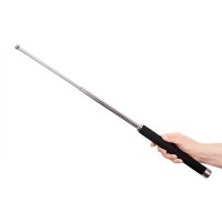 Baston telescopic pliabil, DEPOX®, 51 cm, maner antiderapant, argintiu Baston telescopic pliabil, DEPOX®, 51 cm, maner antiderapant, argintiu