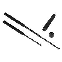 Baston telescopic pliabil, DEPOX®, 51 cm, maner antiderapant, negru