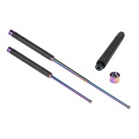 Baston Telescopic Pliabil, Finisaj Multicolor, Mâner Antiderapant, 52 cm