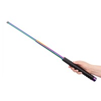 Baston Telescopic Pliabil DEPOX®, Finisaj Multicolor, Mâner Antiderapant, 65 cm